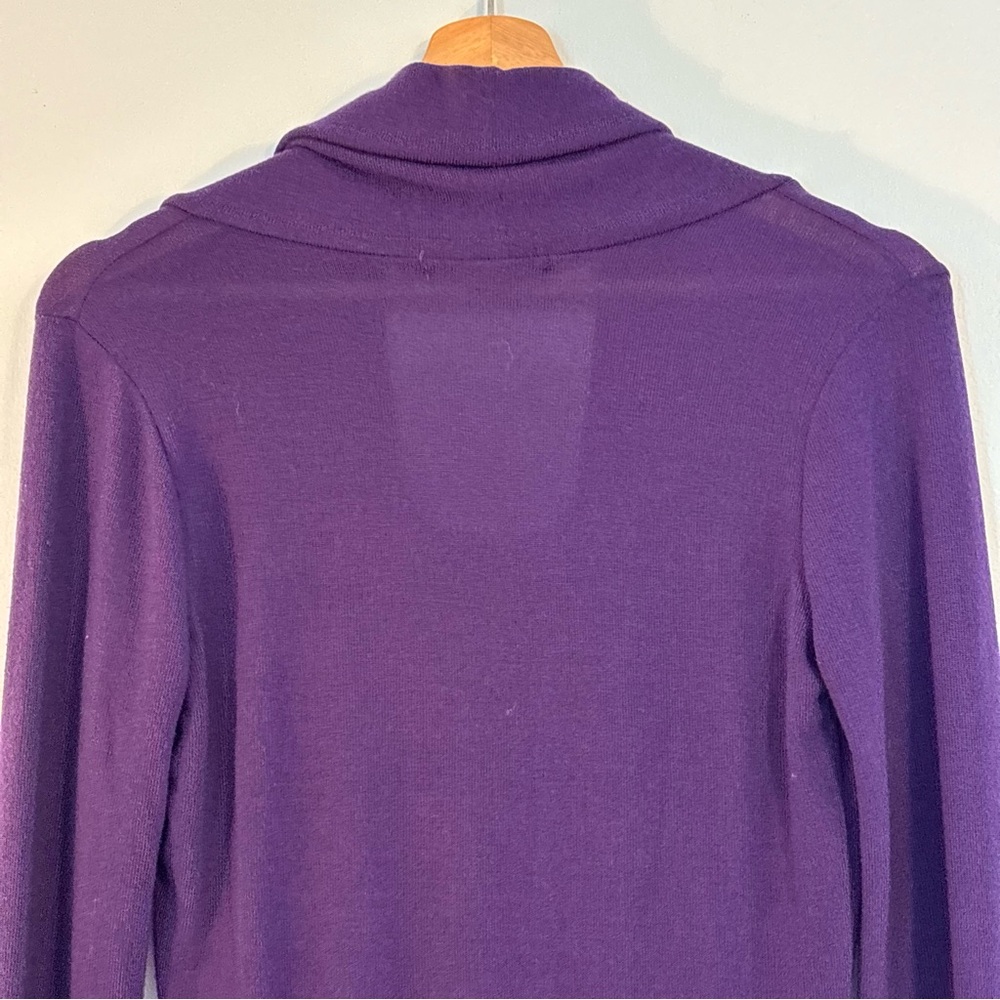 Charlotte Russe Purple Cowl Neck Stretch Top Size L - Picture 6 of 8